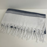 Eco Lexus sand beach picnic throw towel navy and white